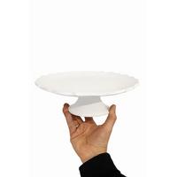 Çini Ham Bisküvi Ayaklı Rölyefli Tabak 30cm.