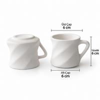 Çini Kahve Fincanı Bisküvi - Burgu Model