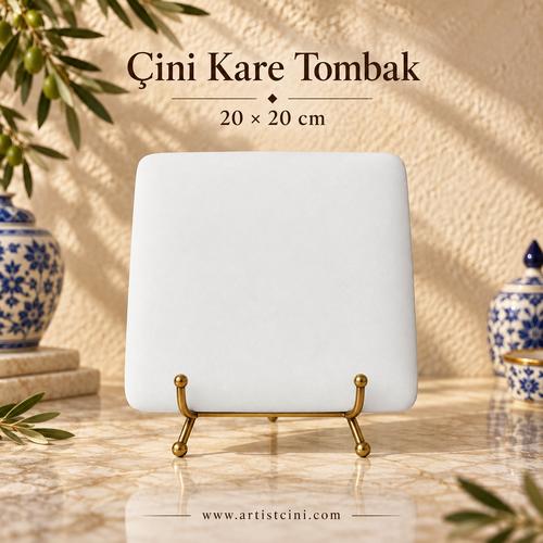 Çini Kare Tombak - 20x20 cm