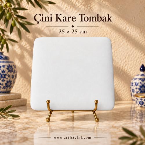 Çini Kare Tombak - 25x25 cm