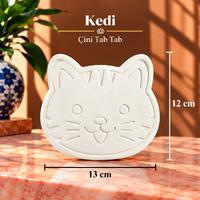 Çini Kedi Tab Tab - 12x13 cm 