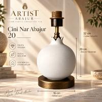Çini Nar Abajur 20 – Antik Gold
