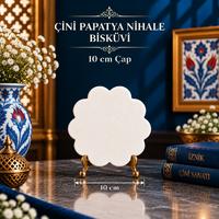 Çini Papatya Nihale Bisküvi - 10 cm