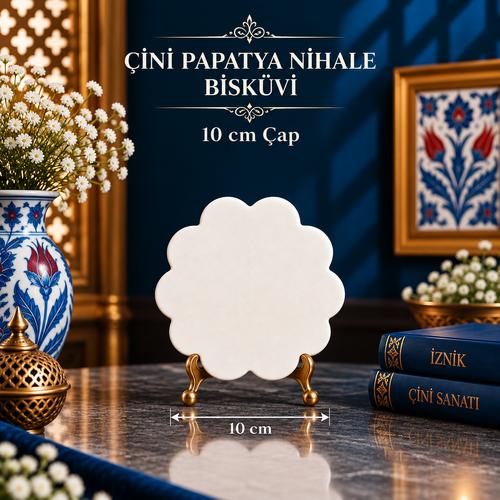 Çini Papatya Nihale Bisküvi - 10 cm