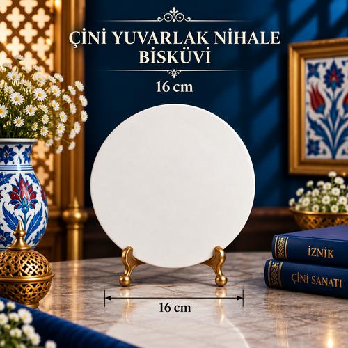 Çini Papatya Nihale Bisküvi - 16 cm