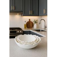 Çini Rölyefli Kase Bisküvi 25 cm.