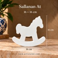 Çini Sallalnan At Tab Tab - 16x16 cm