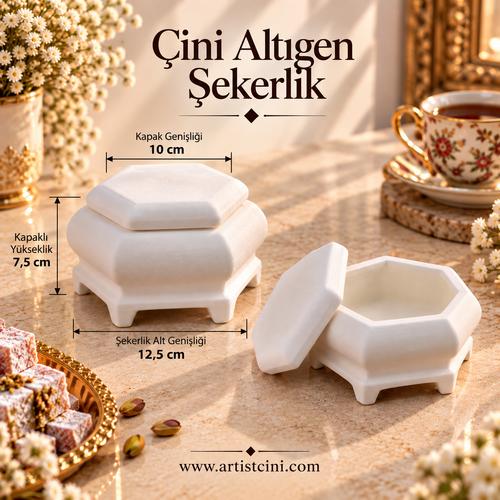 Çini Şekerlik – Altıgen