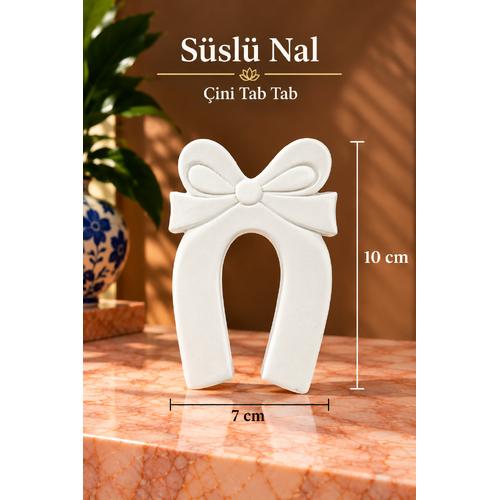 Çini Süslü Nal Tab Tab - 10x7 cm