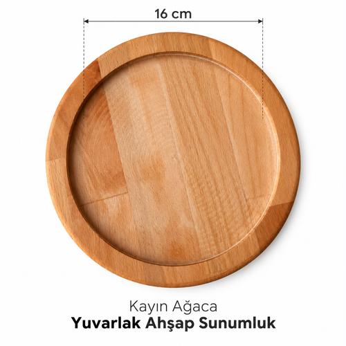 Düzenle      16 cm Çini Karo Uyumlu Sapsız Ahşap Sunumluk (Karo Hariç)