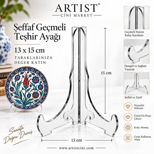 Geçmeli Çini Tabak ve Çerçeve Teşhir Ayağı No:3 13-15 cm