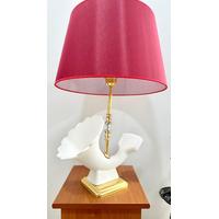 Gramofon Abajur - Çini Ham Bisküvi - Gold Duy Set