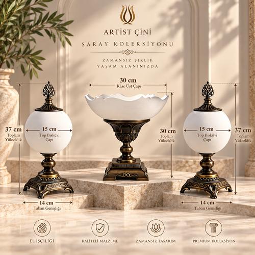 HÜMAYUN – Saray Koleksiyonu Üçlü Çini Dekoratif Set