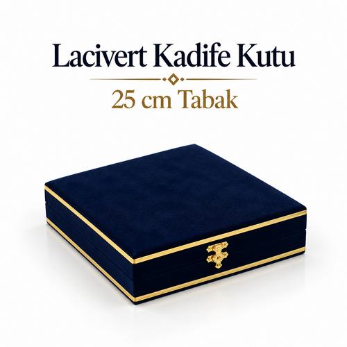 Lacivert Kadife Kutu – 25 cm Tabak