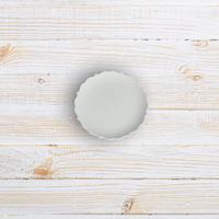 Mertaban Çini Bisküvi Fincan Tabağı Rölyefli  - 10 cm
