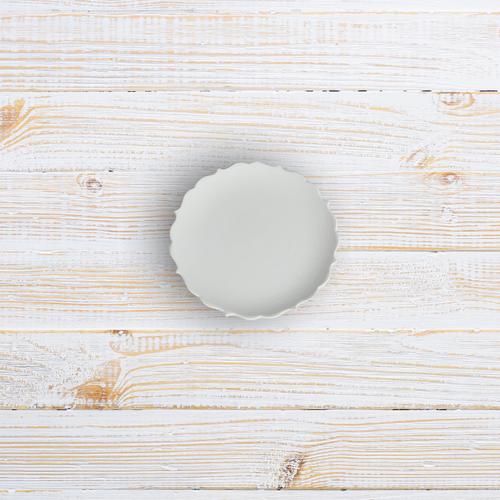 Mertaban Çini Bisküvi Fincan Tabağı Rölyefli  - 10 cm