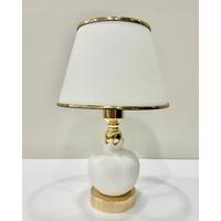 Nar Çini  Bisküvi Gold Renk Duy Aparatlı Abajur (Şapkalı 36 cm) 
