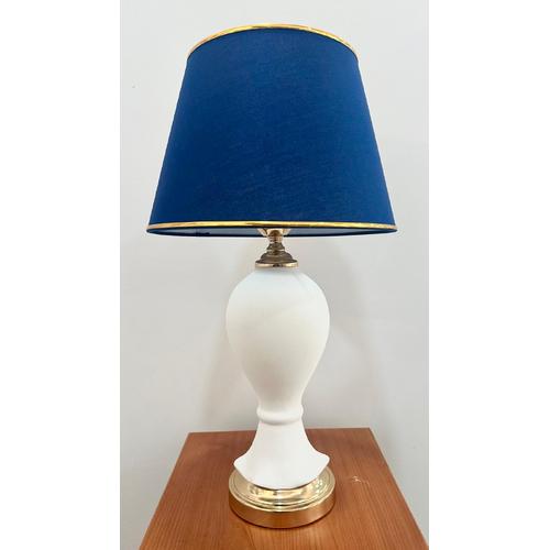Peruze Abajur Çini Bisküvi - Gold Duy Set - 30 Cm Abajur Şapka No:2