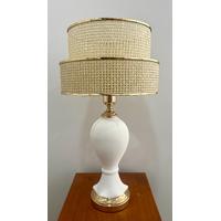 Peruze Abajur Çini Bisküvi - Gold Duy Set - 30 Cm Abajur Şapka No:8
