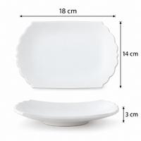 Rölyefli Dikdörtgen Çini Tabak - 18 cm