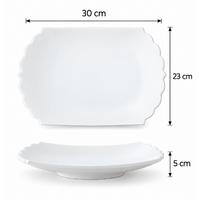 Rölyefli Dikdörtgen Çini Tabak - 30 cm