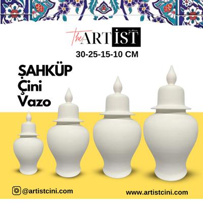 Şah Küp 30 Cm Çini Bisküvi