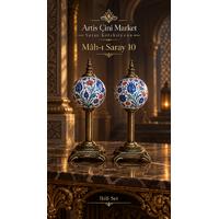 Saray Koleksiyonu · Mâh-ı Saray 10 — Zamak Kaideli Çini Bisküvi İkili Set