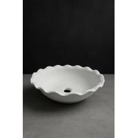 Seramik Lavabo Rölyefli Ham Bisküvi ( 40 cm çap )