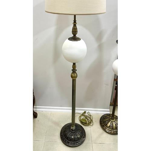 Tek Top Bisküvili Lambader -15 cm Çini Bisküvi - Eskitme  Duy Set - 40 Cm Abajur Şapka