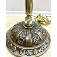 Tek Top Bisküvili Lambader -15 cm Çini Bisküvi - Eskitme  Duy Set - 40 Cm Abajur Şapka