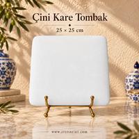 Çini Kare Tombak - 25x25 cm